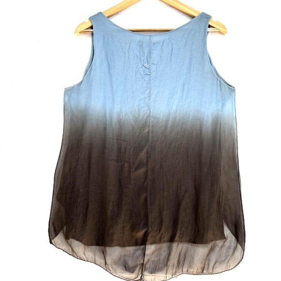 H Trend Sleeveless Ombre Silk Sequin Detail Top Blouse - Picture 4 of 8